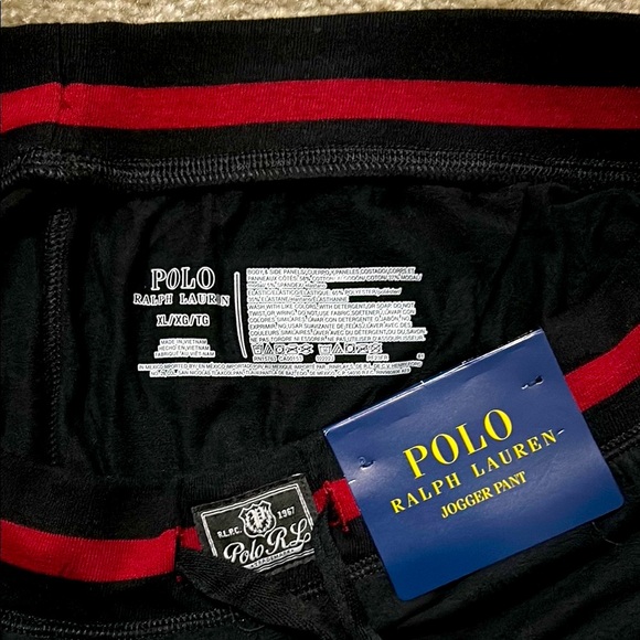 Polo by Ralph Lauren Black and Red Joggers - Picture 4 of 4